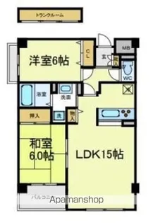 大阪府大阪市住吉区万代2丁目【マンション】の間取り