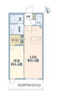 ウェルスクエア万代東【1階】の間取り