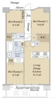 シティハウス吉祥寺北町【5階号室】の間取り