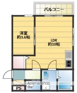 1LDKの間取り画像