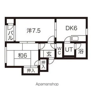 アップルヴィレッジX【102号室】の間取り