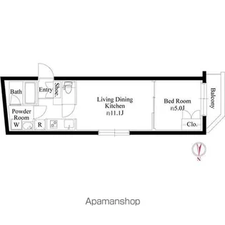 グランパセオ代々木上原Ⅱ【2階】の間取り