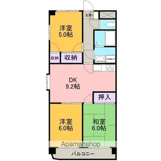 RIVERSIDE N【4階】の間取り