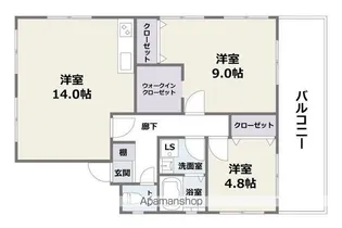 ファミール保奈【1階】の間取り