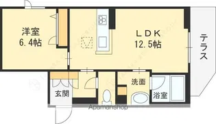 ルミエール勝【1階】の間取り