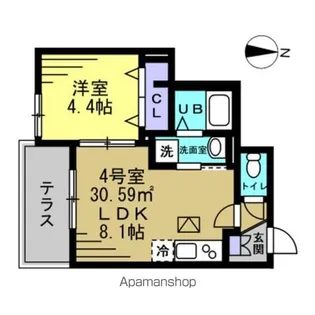 チェリーブルーム豊四季【1階】の間取り