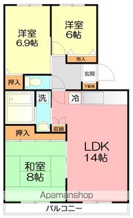 グランメール湘南台【2階】の間取り