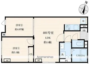 AGLAIA要町【4階】の間取り