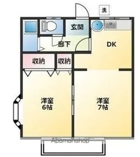 いちのコーポA【201号室】の間取り