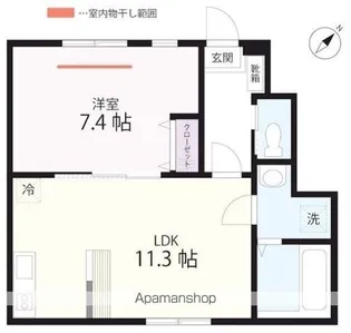 QUIET CRAB HOUSE MIX天王町(仮)【1階】の間取り