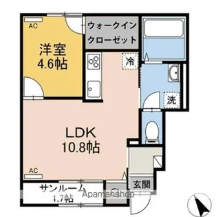 ソアヴィータ【102号室】の間取り