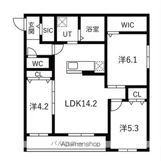 S.Uスクエア【1階】の間取り