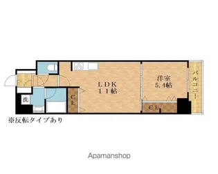 スプランディッド上本町WESTⅡ【7階】の間取り