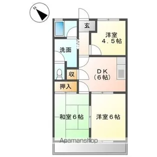 リバティヒルズ405【2階】の間取り