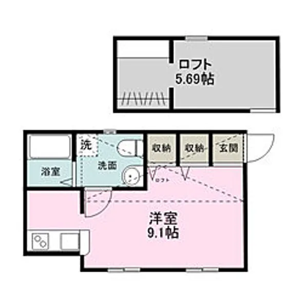 プリマ プリンセスガーデン COEDO【2階】の間取り