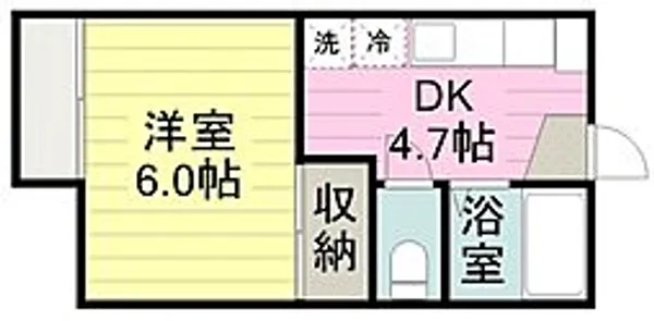 秀和コーポB【102号室号室】の間取り