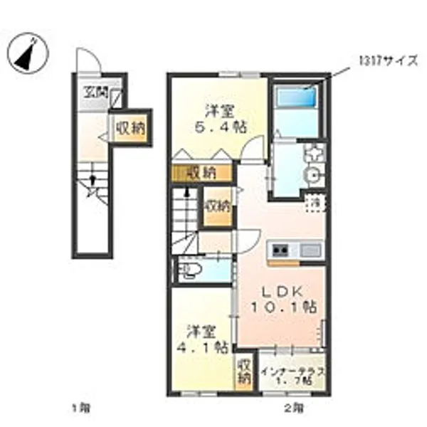 コーポ椛【2階】の間取り