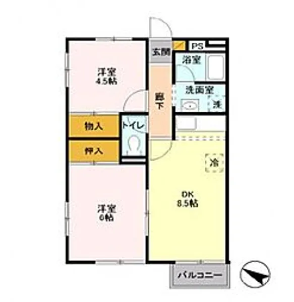 フラットI【2階】の間取り