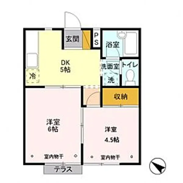 コスモプラザA【1階】の間取り