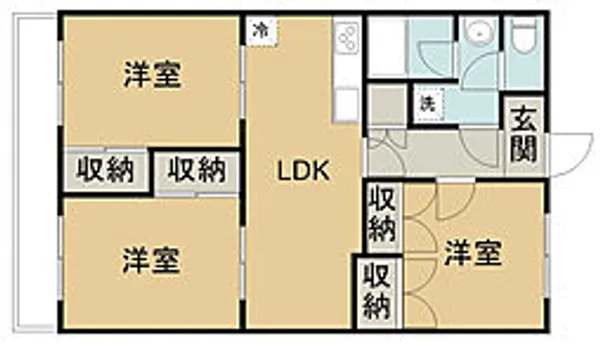 マンションカトレア【303号室号室】の間取り