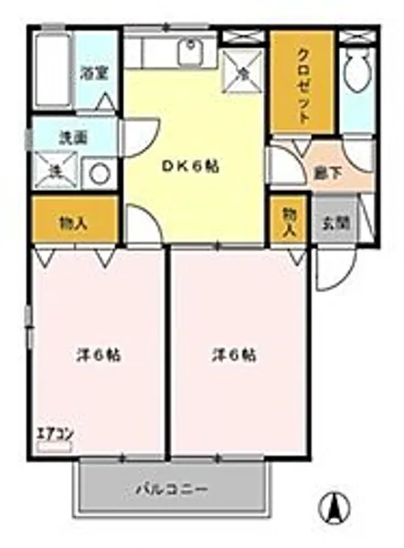 シャンティーユ曙【2階】の間取り