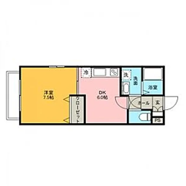 スカイパレス【2階】の間取り