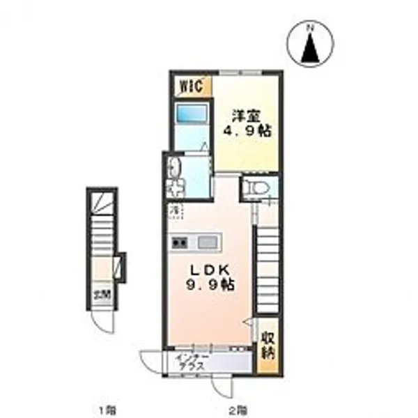 シェヌ クロワール【2階】の間取り