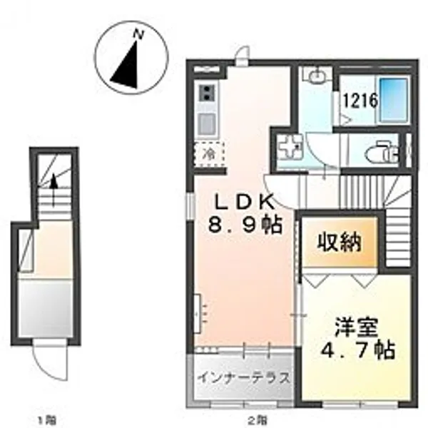 ルミエール レスポワール【2階】の間取り