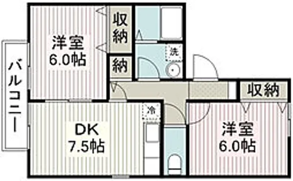 セーラム仙波B【1階】の間取り