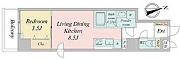 エスティメゾン川越【6階】の間取り