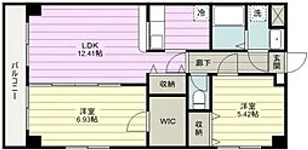 リバプールN【3階】の間取り