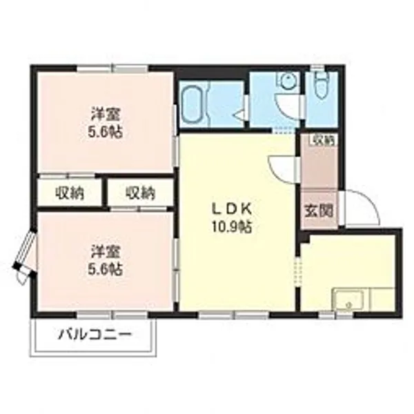 ルミエールB【2階】の間取り