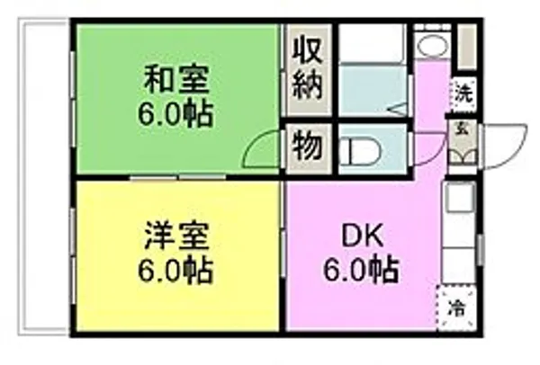第2ロイヤルハイツ大田【302号室号室】の間取り