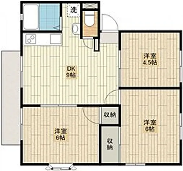 エスポワール今福【1階】の間取り