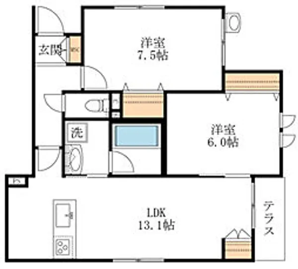 HEBEL MAISON 若葉【1階】の間取り