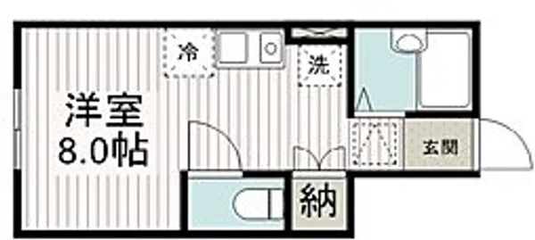 アイコート川越【1階】の間取り