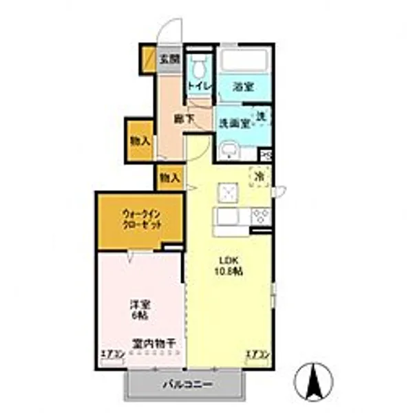 ラカスタン【1階】の間取り