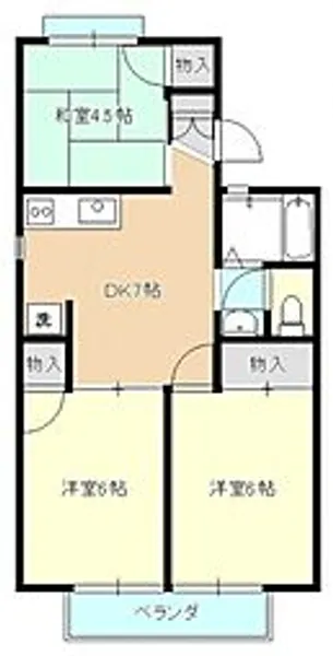 セジュール1【2階】の間取り
