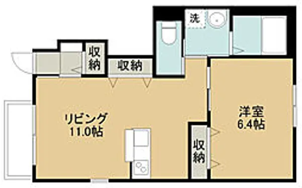 サン メゾンA【1階】の間取り