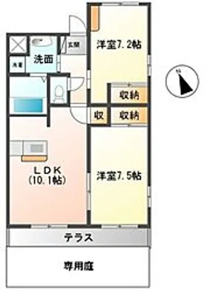 グランドール【1階】の間取り