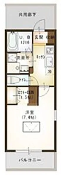 ルネス カシーラ【1階】の間取り