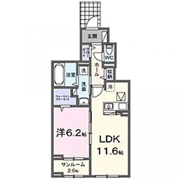ノーススターガーデン【1階】の間取り