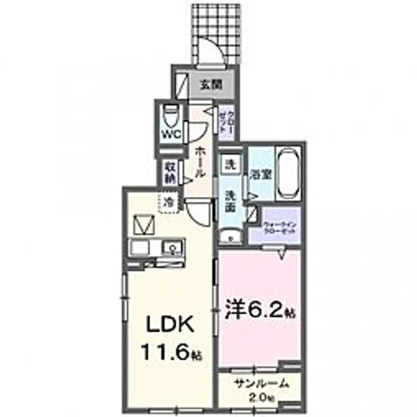 ノーススターガーデン【1階】の間取り