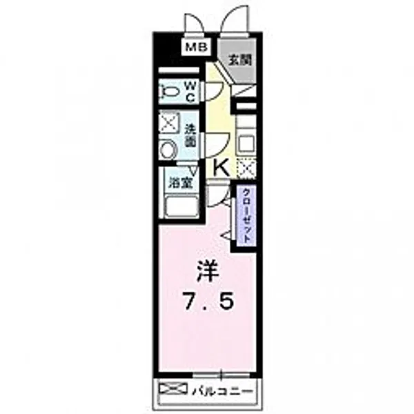 ルーモベルビ・キャトル【3階】の間取り