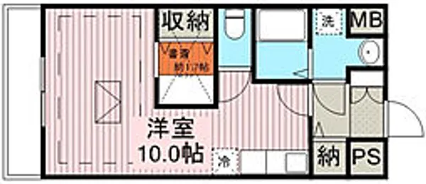 ルネス 新富町スクエア【4階】の間取り