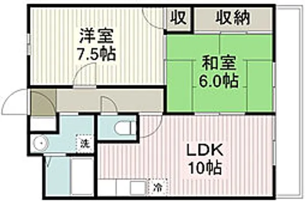 富士見町ハイツ【1階】の間取り