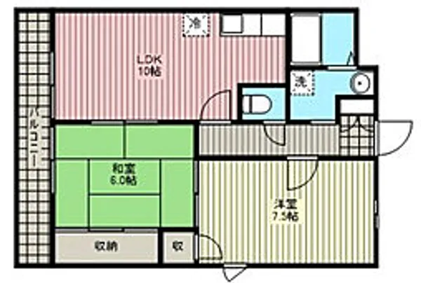 富士見町ハイツ【1階】の間取り