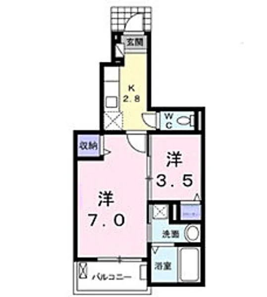 フラン・エスパースC【1階】の間取り