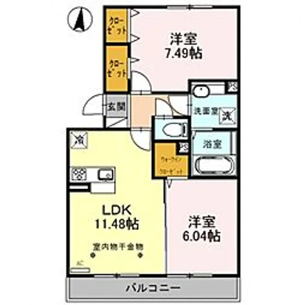 コスモスB【3階】の間取り