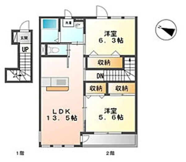 プロベニール【2階】の間取り